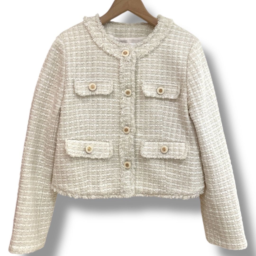 Her lip to ハーリップトゥ Grace Tweed Jacket ノーカラージャケット