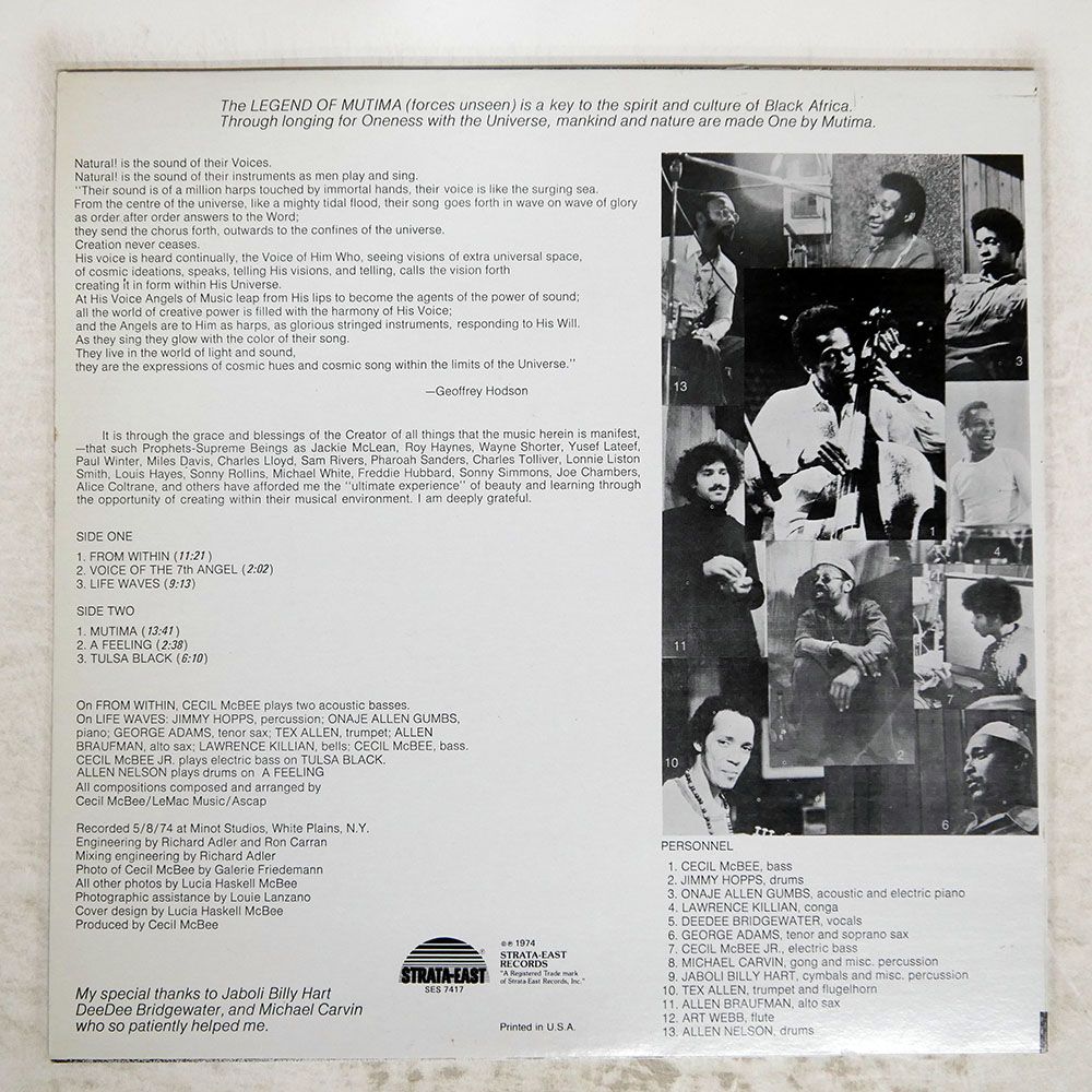 US盤 CECIL MCBEE/MUTIMA/STRATA-EAST SES7417 LP - メルカリ