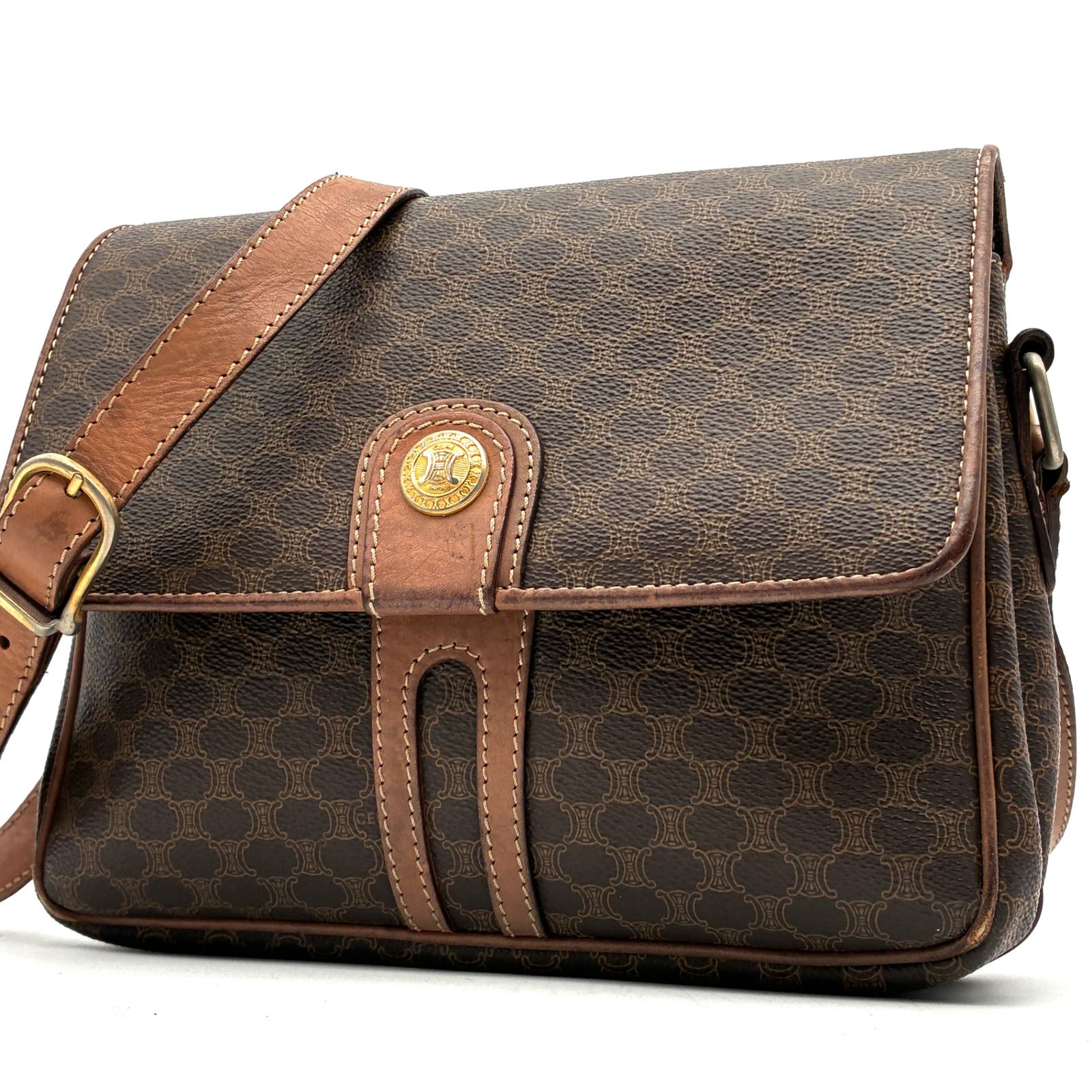 CELINE セリーヌ ショルダーバッグ マカダム トリオンフ ヴィンテージ