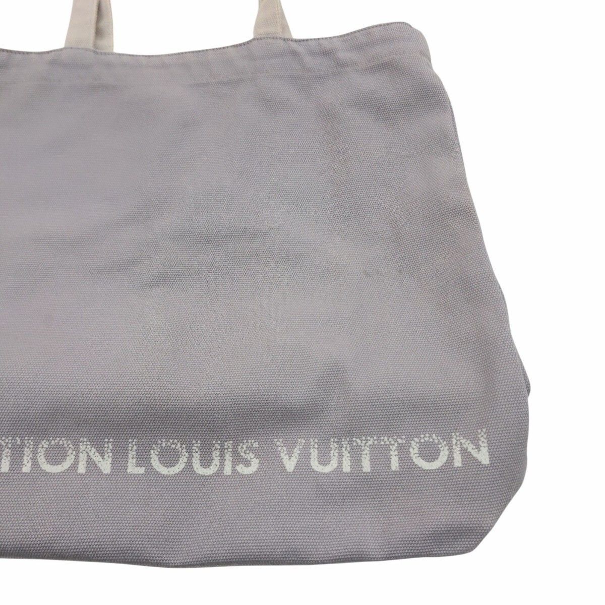 LOUIS VUITTON ルイヴィトン トートバッグ コットンキャンバス グレー
