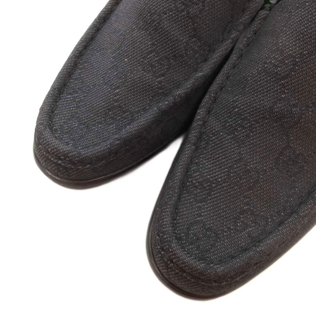 グッチ GUCCI GGキャンバス ローファー スリッポン 38 C ブラック系
