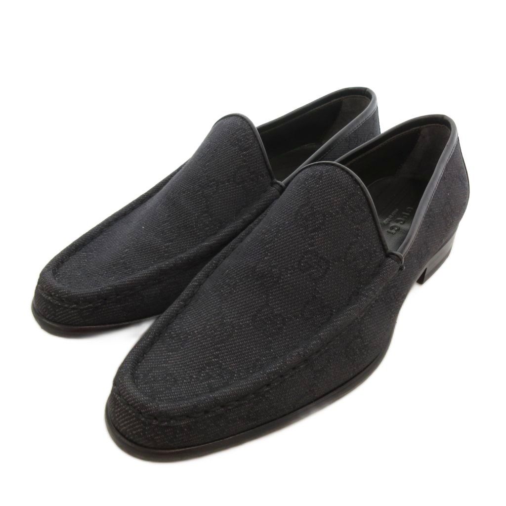 GUCCI モノグラム キャンバス ローファー スリッポン GUCCI グッチ GG モノグラム ローファー スリッポンシューズ キャンバス