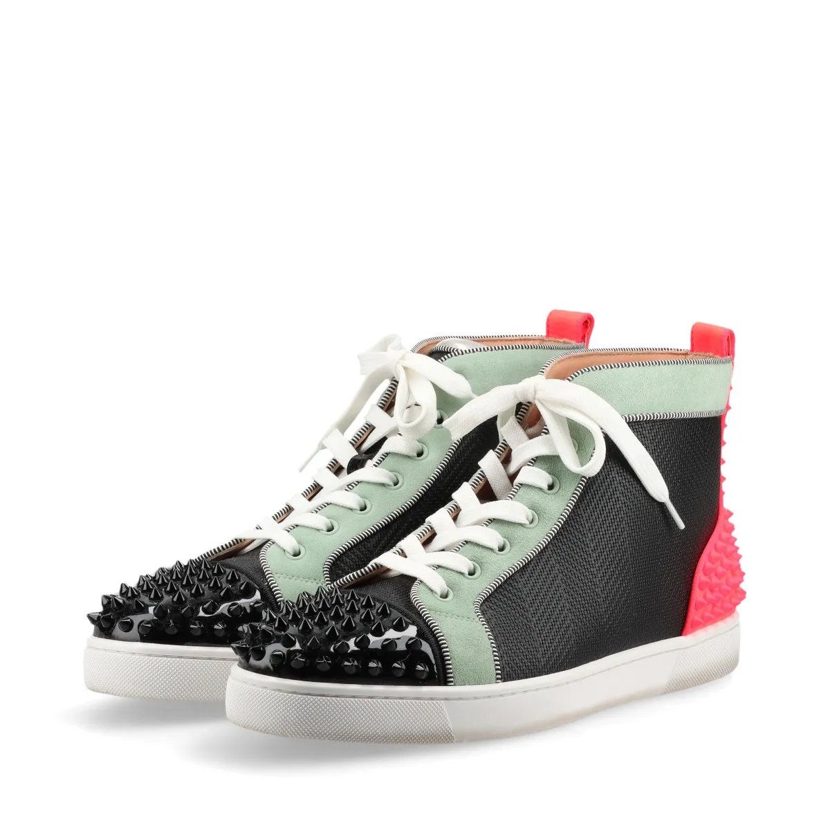 【極美品】 クリスチャンルブタン ハイカットスニーカー スパイク マルチカラー 極美品】 クリスチャンルブタン ハイカットスニーカー スパイク マルチ