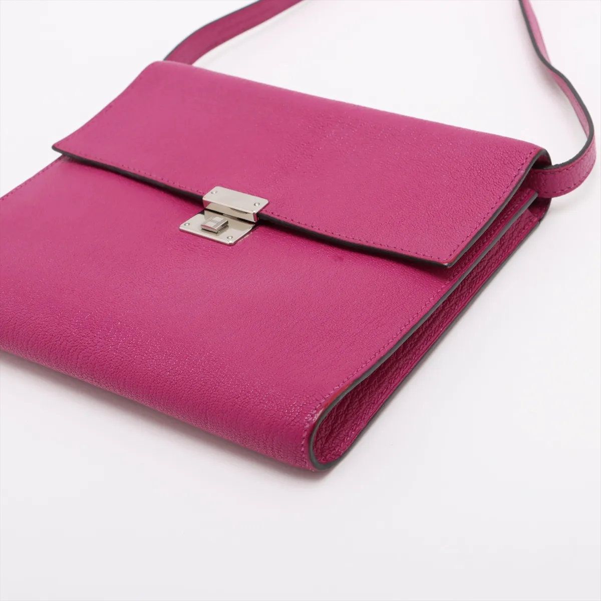極美品 エルメス A 刻印 クリック 16 シェーブル ローズパープル