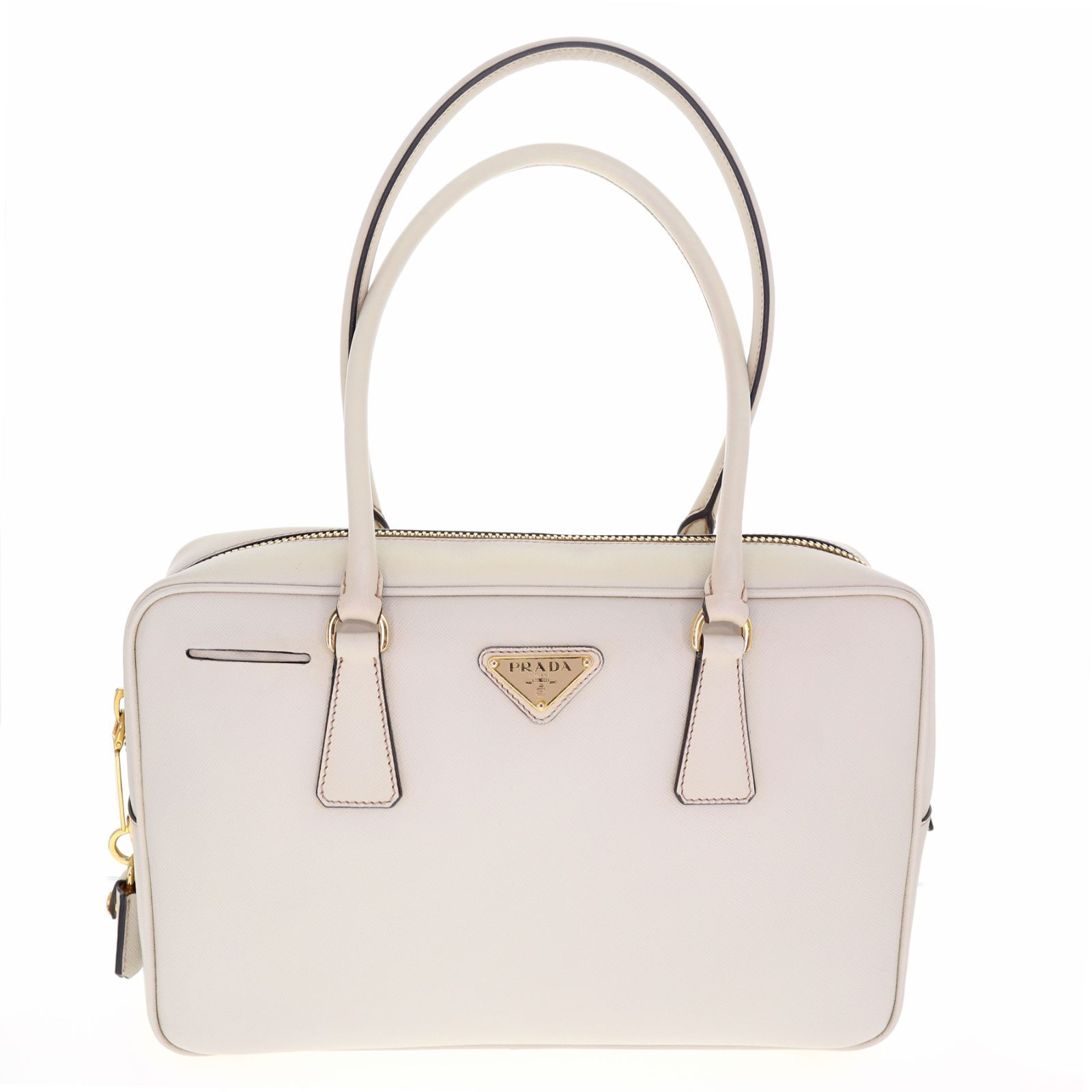 ✨美品✨ プラダ サフィアーノ ハンドバッグ ビジネス ホワイト 中古】PRADA プラダ サフィアーノ レザー ハンドバッグ トートバッグ
