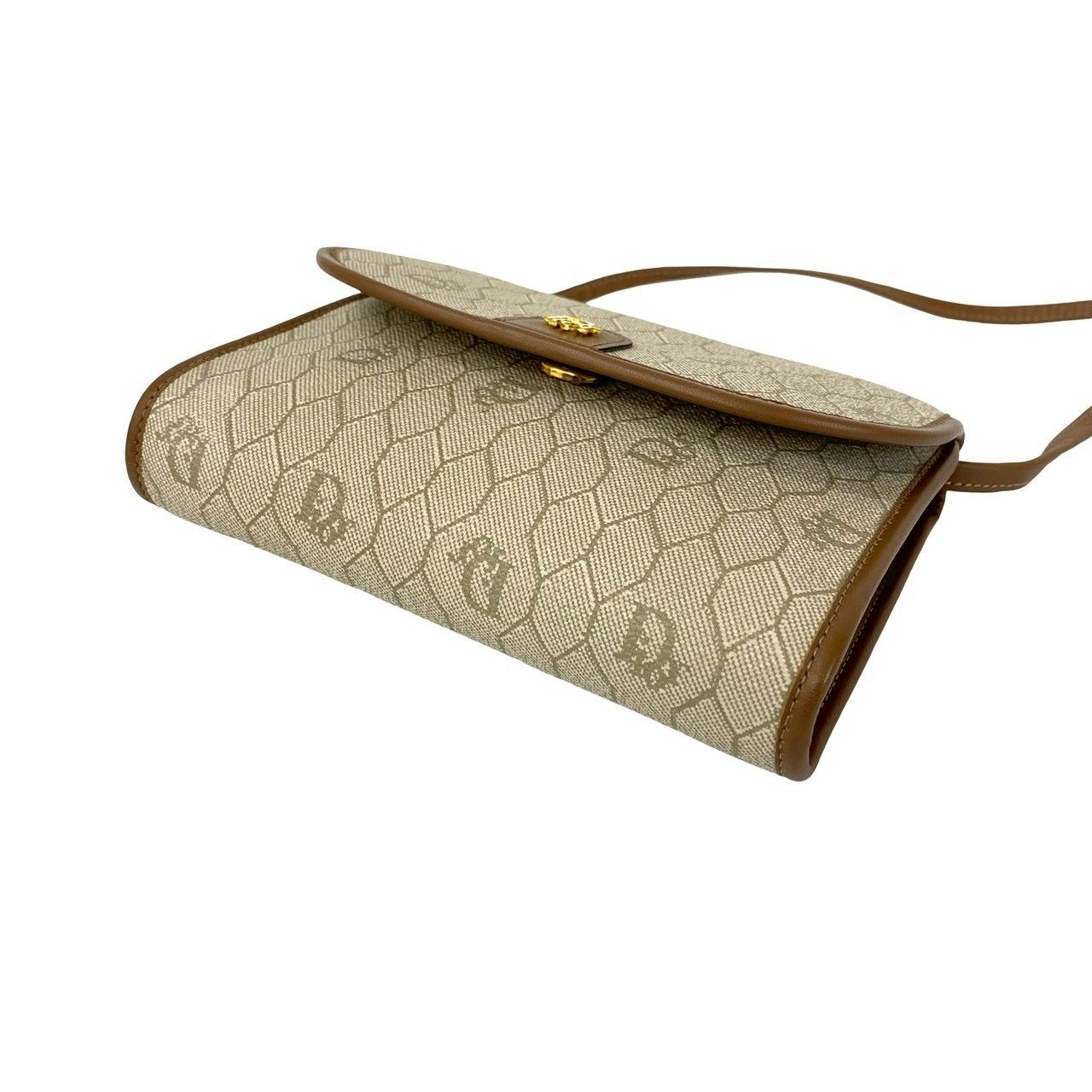 極 美品 Christian Dior ディオール ハニカム 柄 ロゴ レザー 本