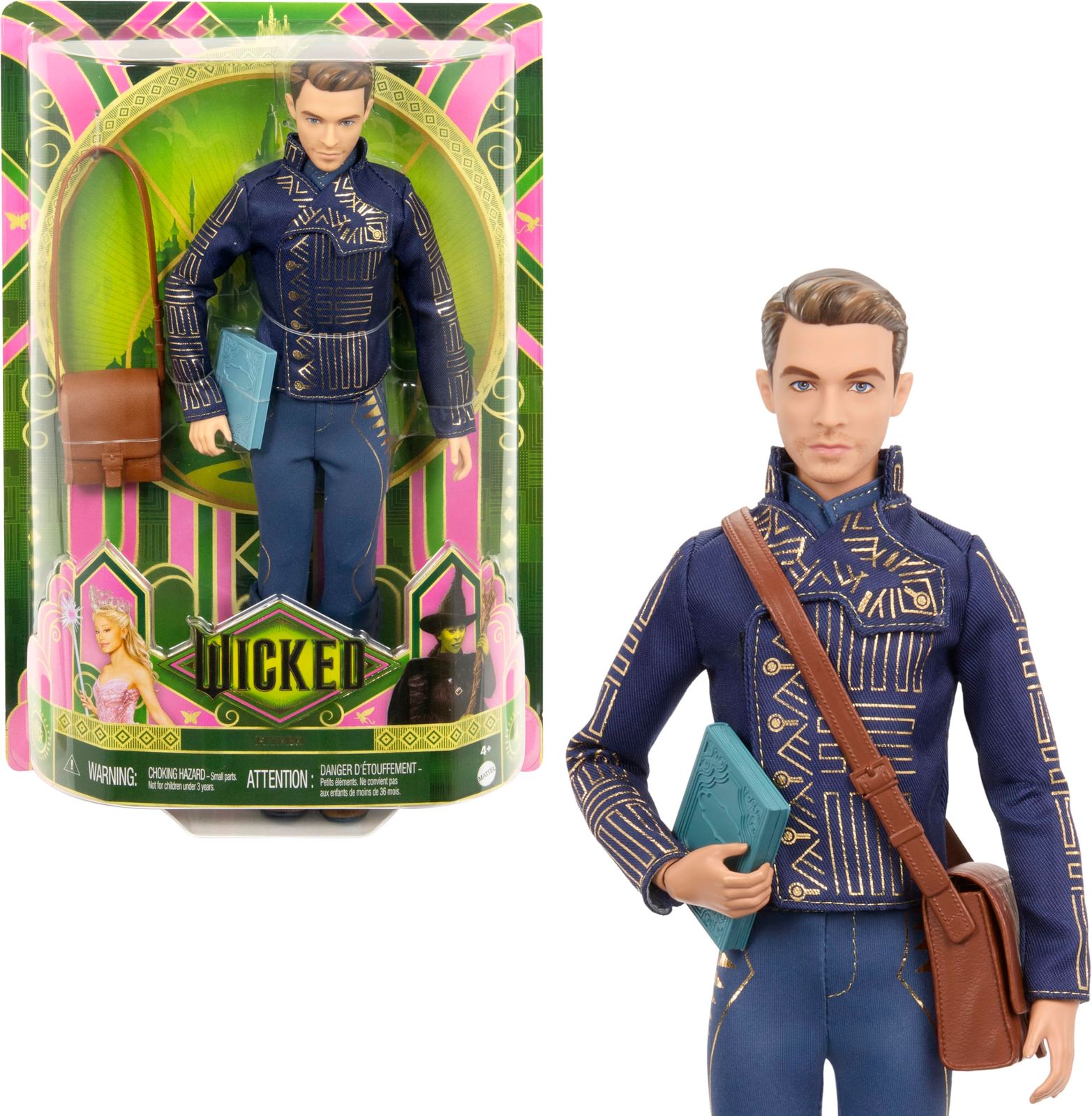 Mattel ユニバーサル Wicked Fiyero ファッションドール 可動性 取り外し な学生服 ブーツ スクールサッチェル 教科書アクセサリー