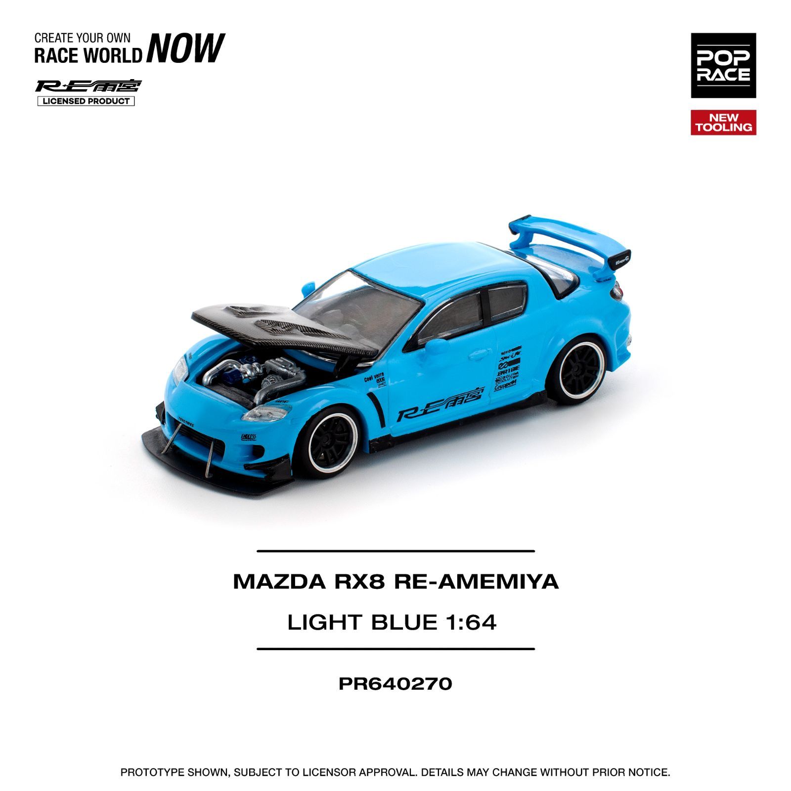 POP RACE 1/64 マツダ RX-8 RE雨宮 ライトブルー - メルカリ