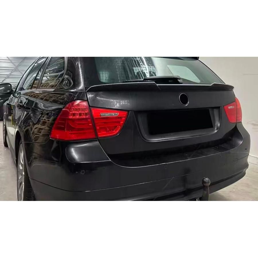 スポーティ全開 カーボン ルック リアミドル スポイラー BMW E91 320i 323i 325i 325xi 330i 330xi 335i 3シリーズ ツーリング b13262