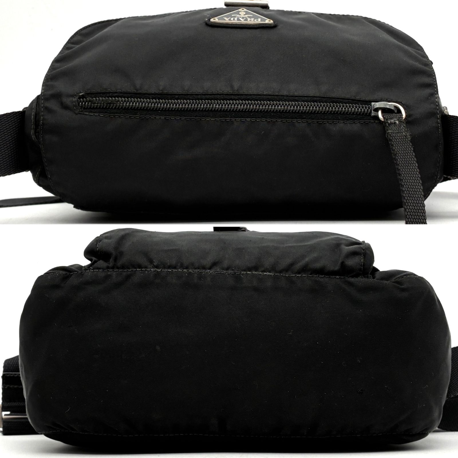 美品 PRADA プラダ ショルダーバッグ 三角ロゴ 白タグ ナイロン 肩掛け PRADA プラダショルダーバッグ斜めがけ三角ロゴ