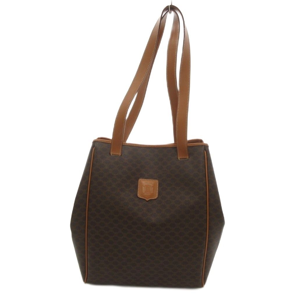 セリーヌ CELINE オールド マカダム柄 トートバッグ ブラウン系 PVC