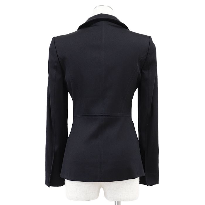 美品 GUCCI テーラードジャケット カシミヤ混 GGロゴボタン 40 黒 SALE】GUCCI グッチ テーラードジャケット シグネチャー ロゴボタン 1B