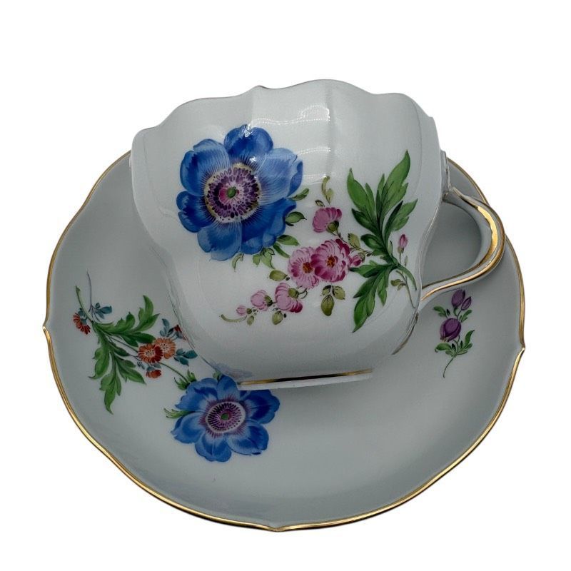 マイセン MEISSEN 双剣 ベーシックフラワー カップ＆ソーサー ティーカップ 洋食器 磁器