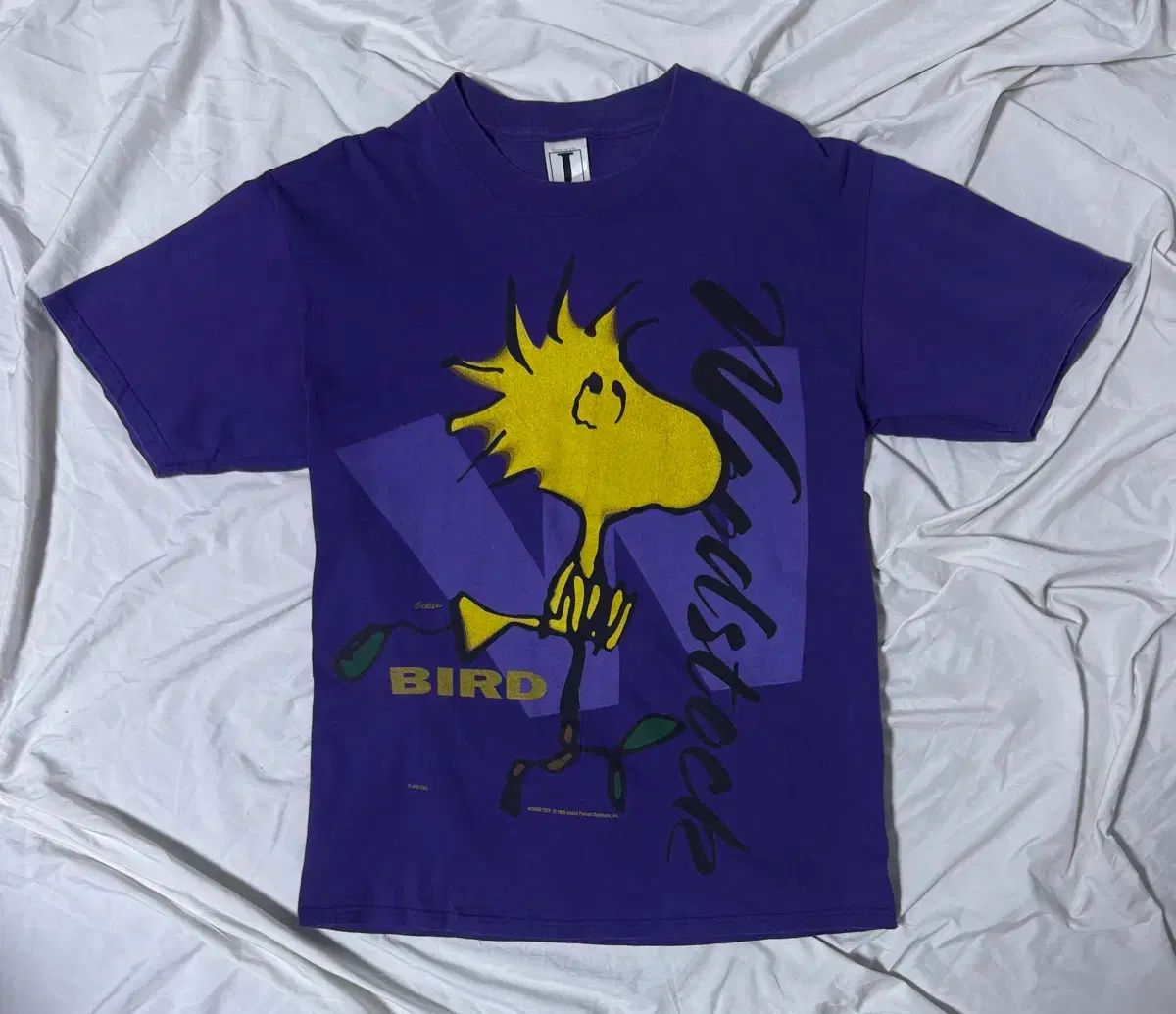 90s USA ピーナッツ ウッドストック キャラクター プリント Tシャツ 