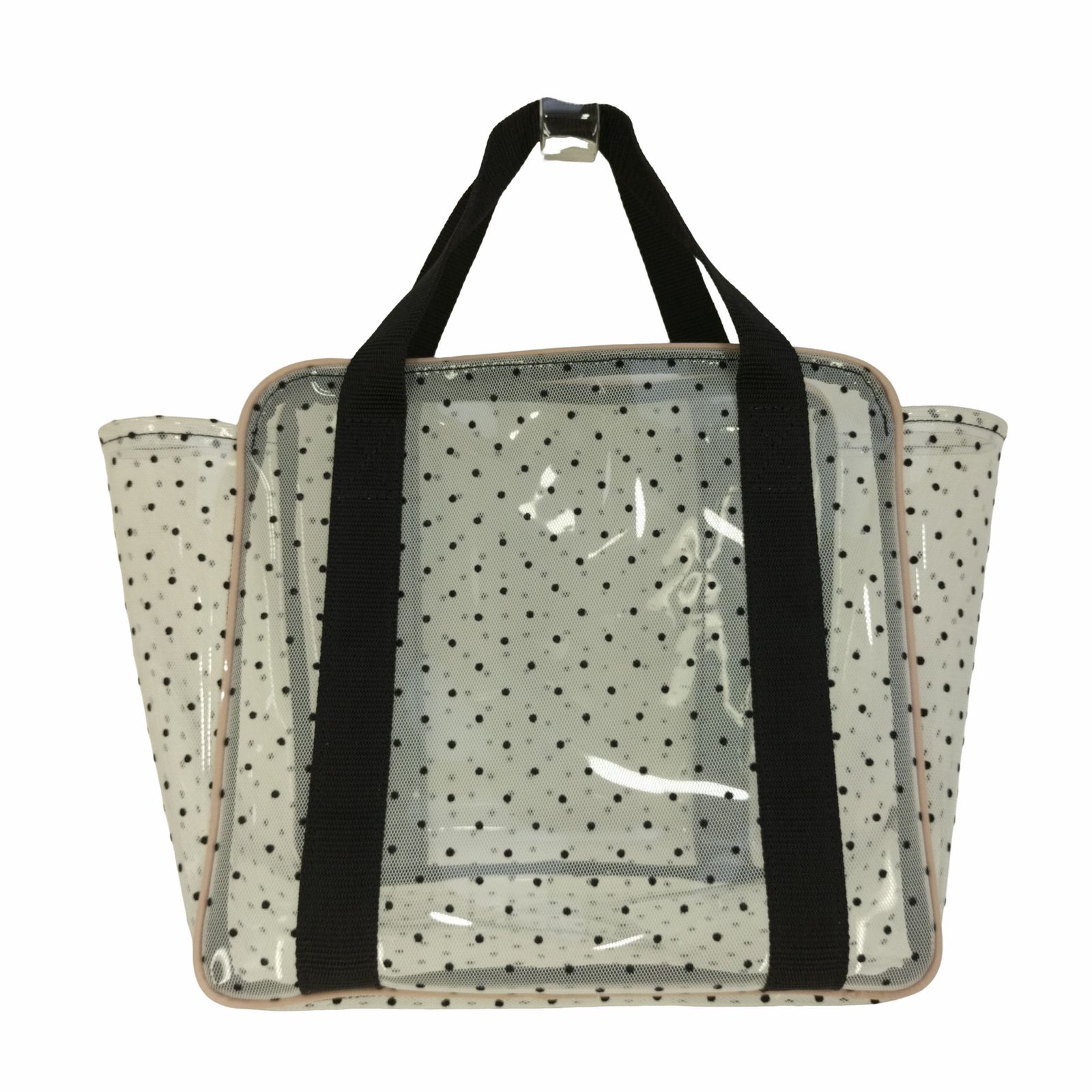 ラドロー LUDLOW FLCK TULL PVC チュール×PVC ドット トートバッグ