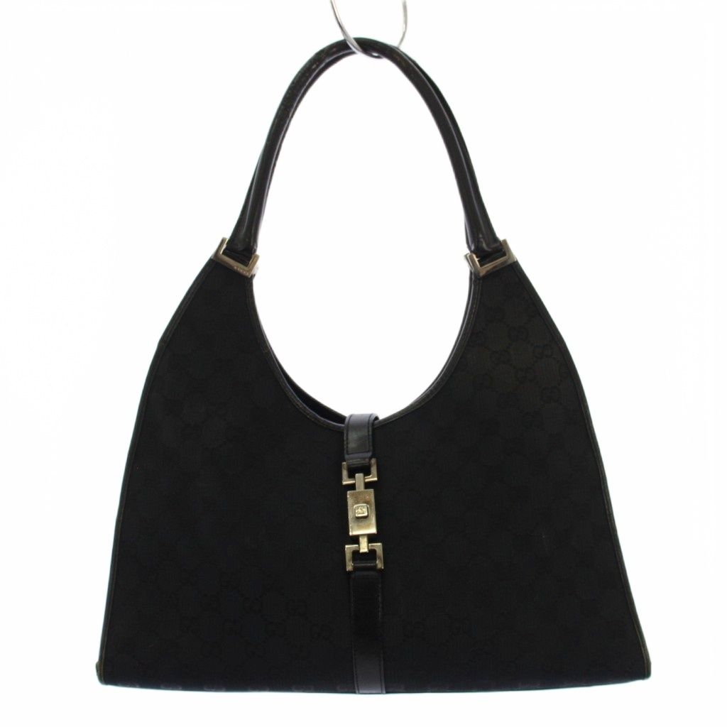 グッチ GUCCI GGキャンバス ジャッキー ハンドバッグ 黒 002-1066 /KH ■OH