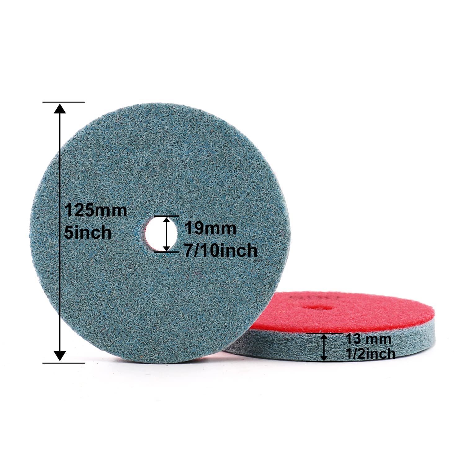 5インチ スポンジファイバー ダイヤモンド研磨パッド ウェットユース サンディングディスク コンクリート 花崗岩 大理石 クリーニング バフホイール グリット 300-10000