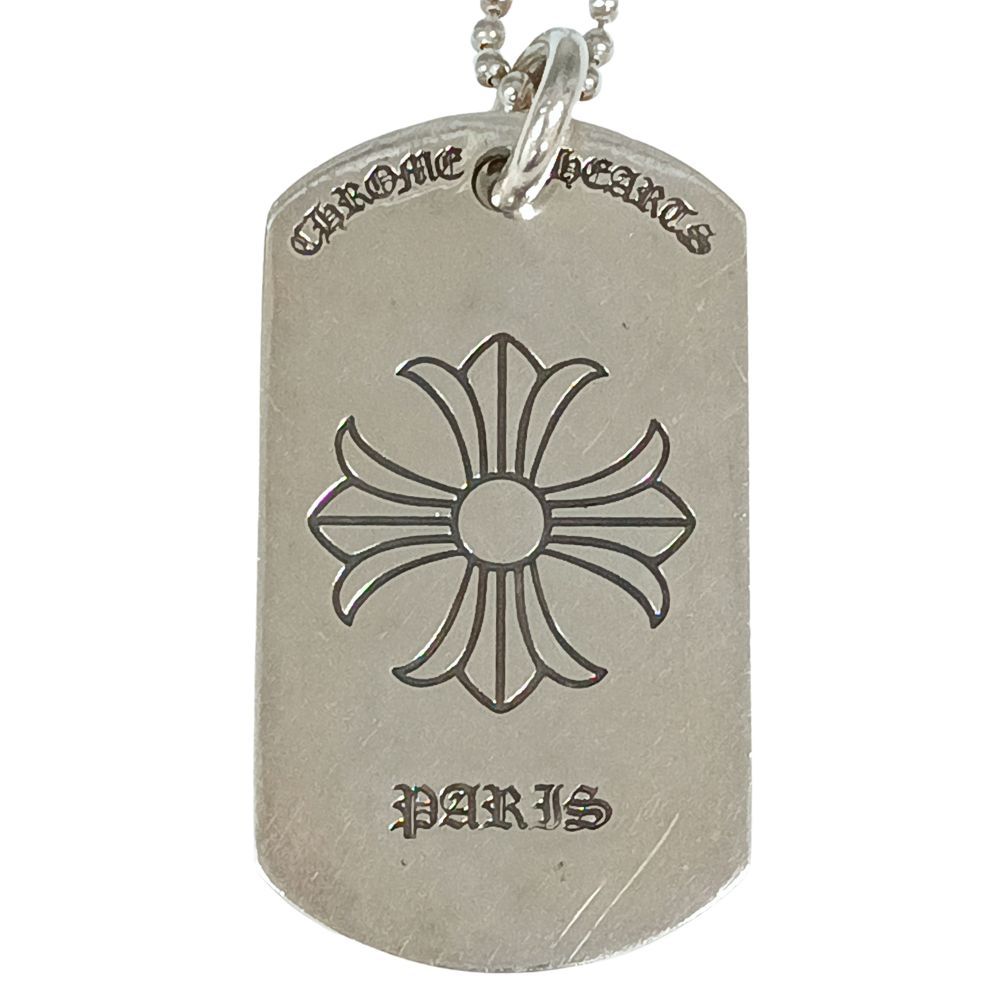 CHROME HEARTS クロムハーツ パリ限定 ラージ ドッグタグ ネックレス
