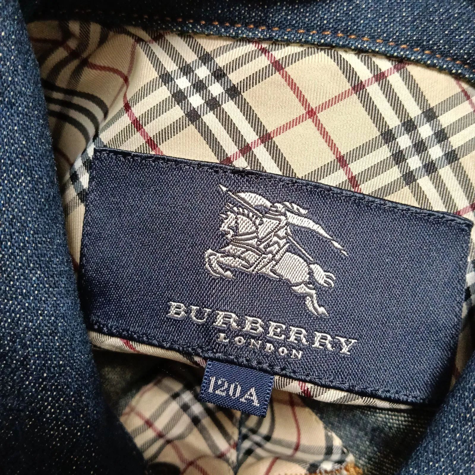 美品 BURBERRY デニム ノバチェック バーバリー ロンドン 120 ブルゾン