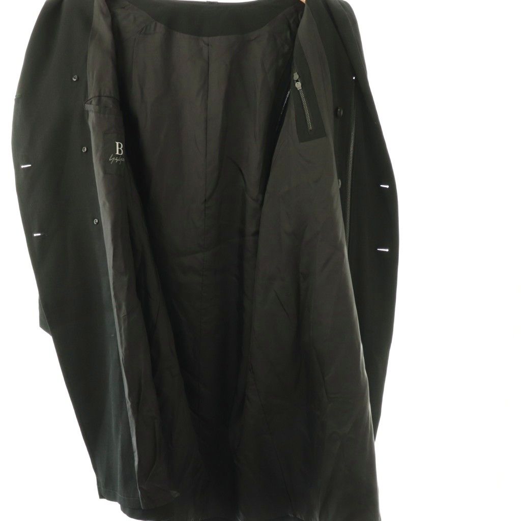 ヨウジヤマモト YOHJI YAMAMOTO B ビー Hooded Double Fastener Long