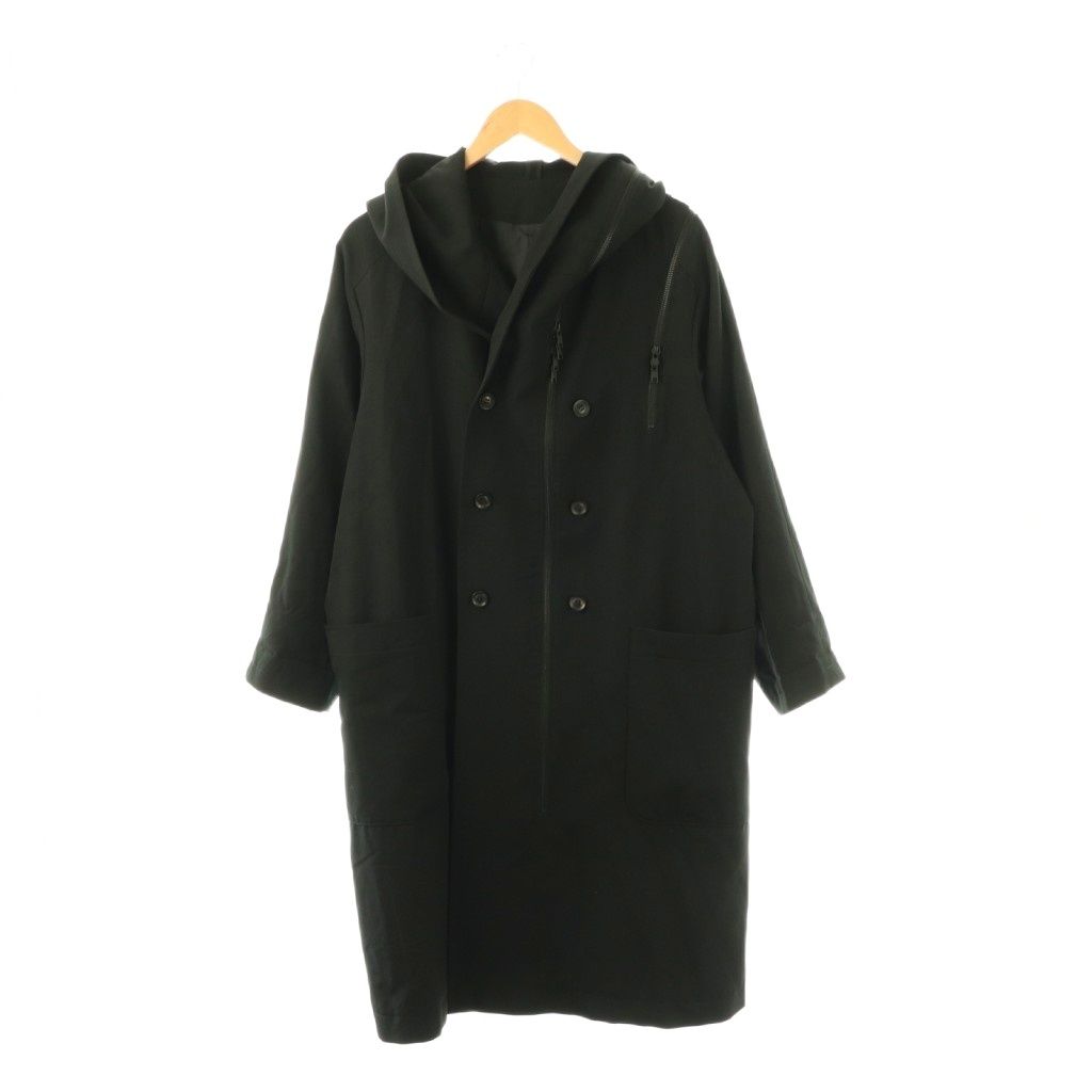 ヨウジヤマモト YOHJI YAMAMOTO B ビー Hooded Double Fastener Long