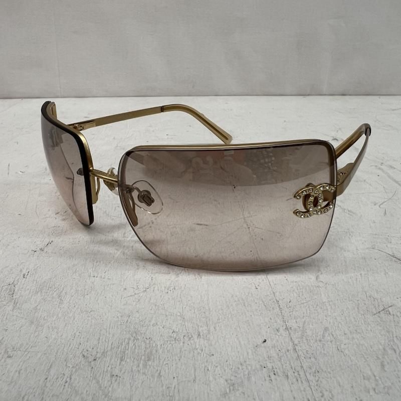シャネル サングラス 4092-B リムレス ココマーク ラインストーン