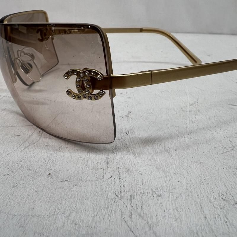 シャネル サングラス 4092-B リムレス ココマーク ラインストーン
