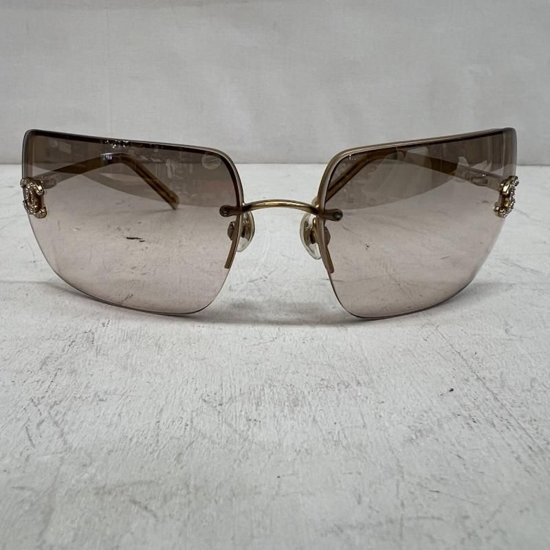 シャネル サングラス 4092-B リムレス ココマーク ラインストーン