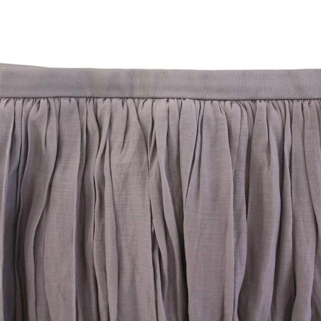 ドゥロワー Drawer シルクコットンスカート フレア ギャザー マキシ