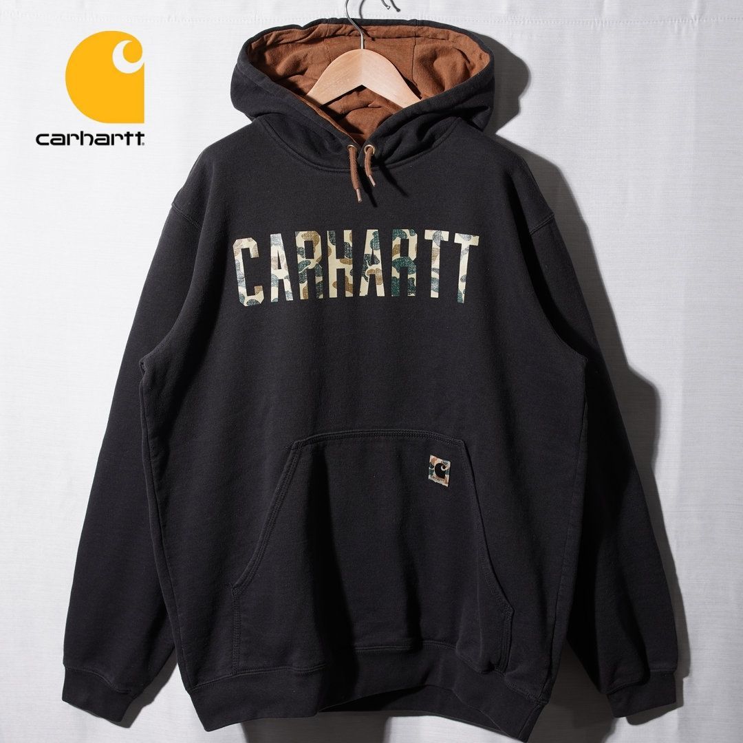 Carhartt ブラック ルーズフィットパーカー M - メルカリ Carhartt 