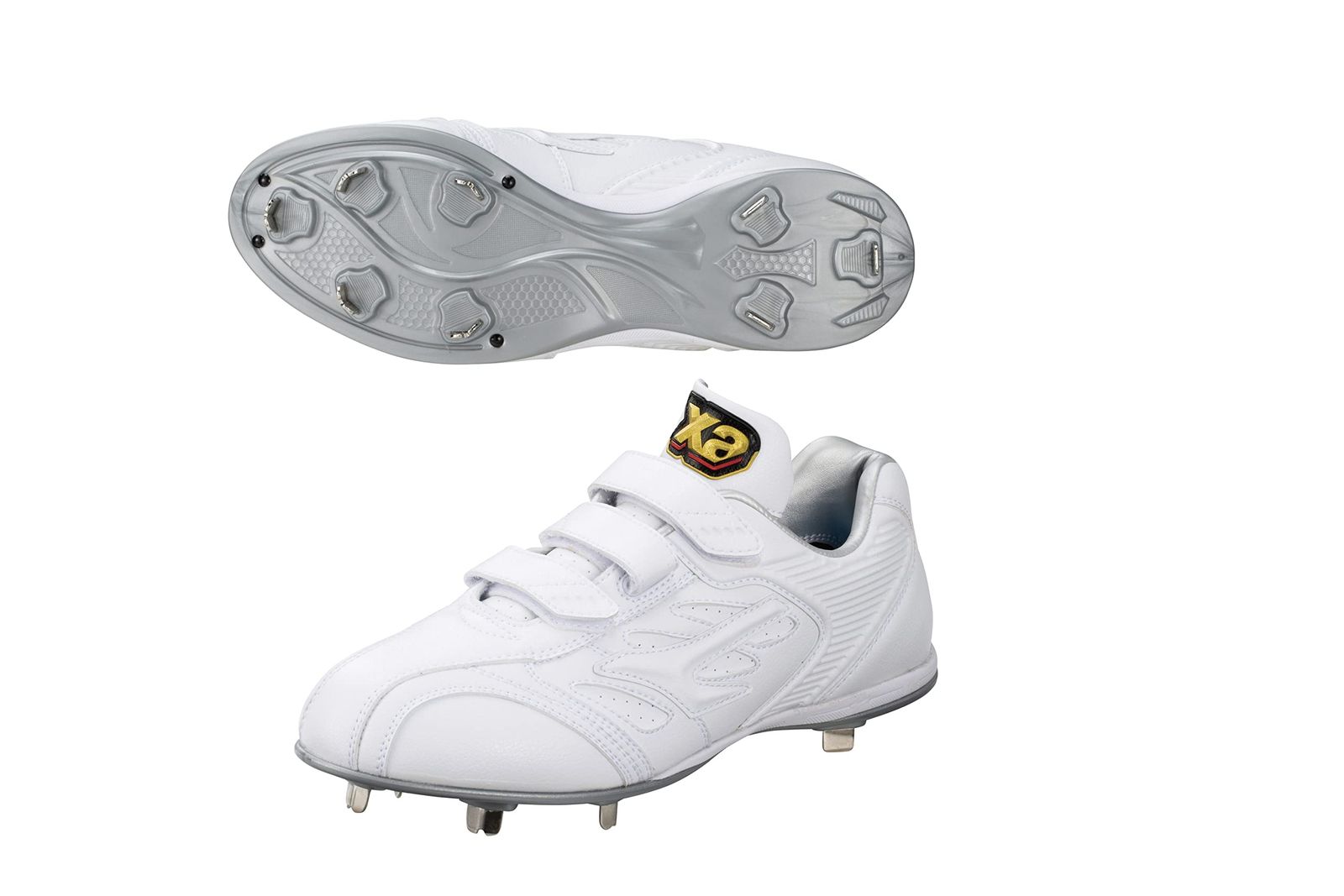 Xanax ザナックスベルト樹脂底金具高校野球　ホワイト綺麗ですトラストシリーズ ザナックス xanax（ザナックス） 金具スパイク 白スパイク ベルト式