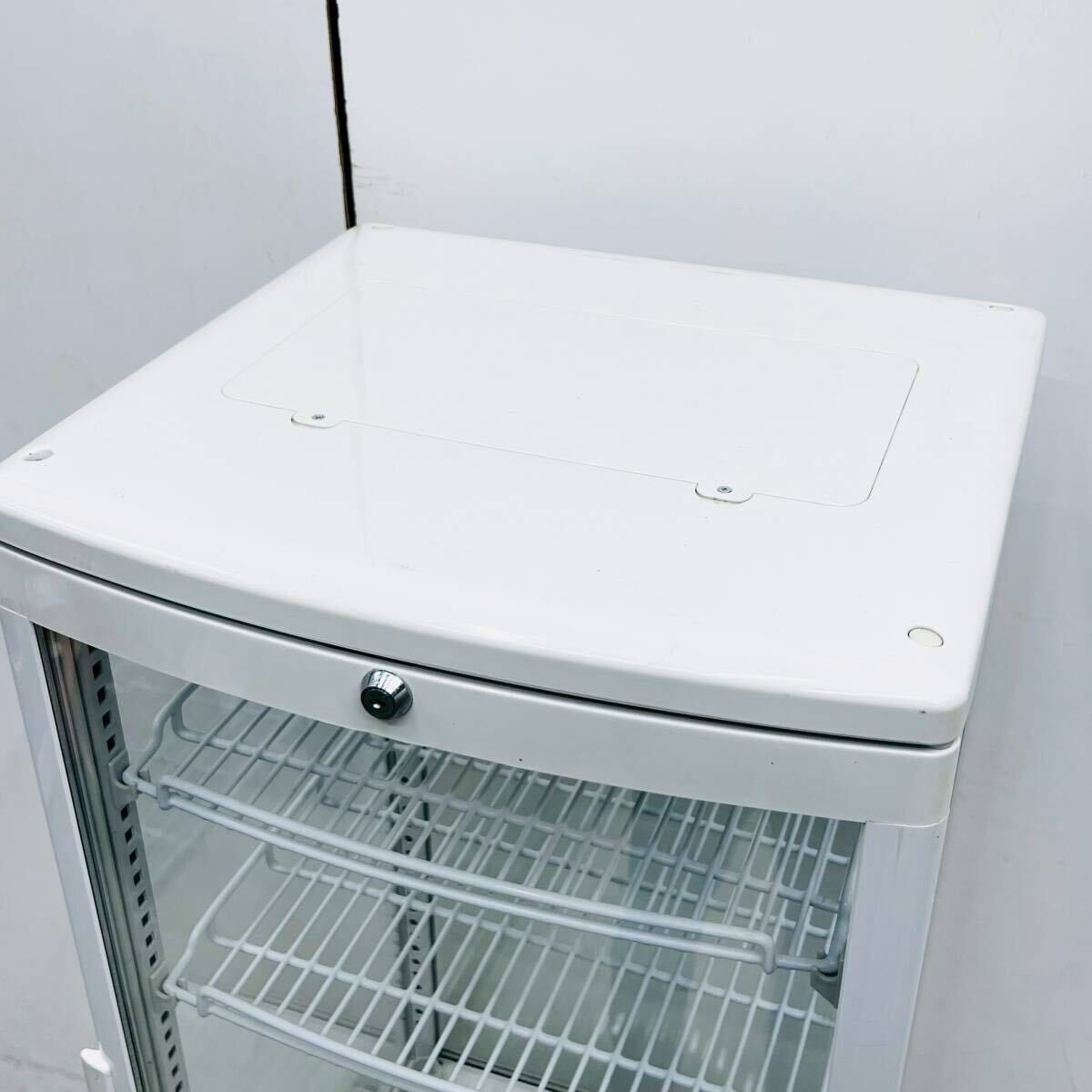 レマコム 卓上4面ガラス冷蔵ショーケース RCS-4G98S 片面扉 98L 幅425 