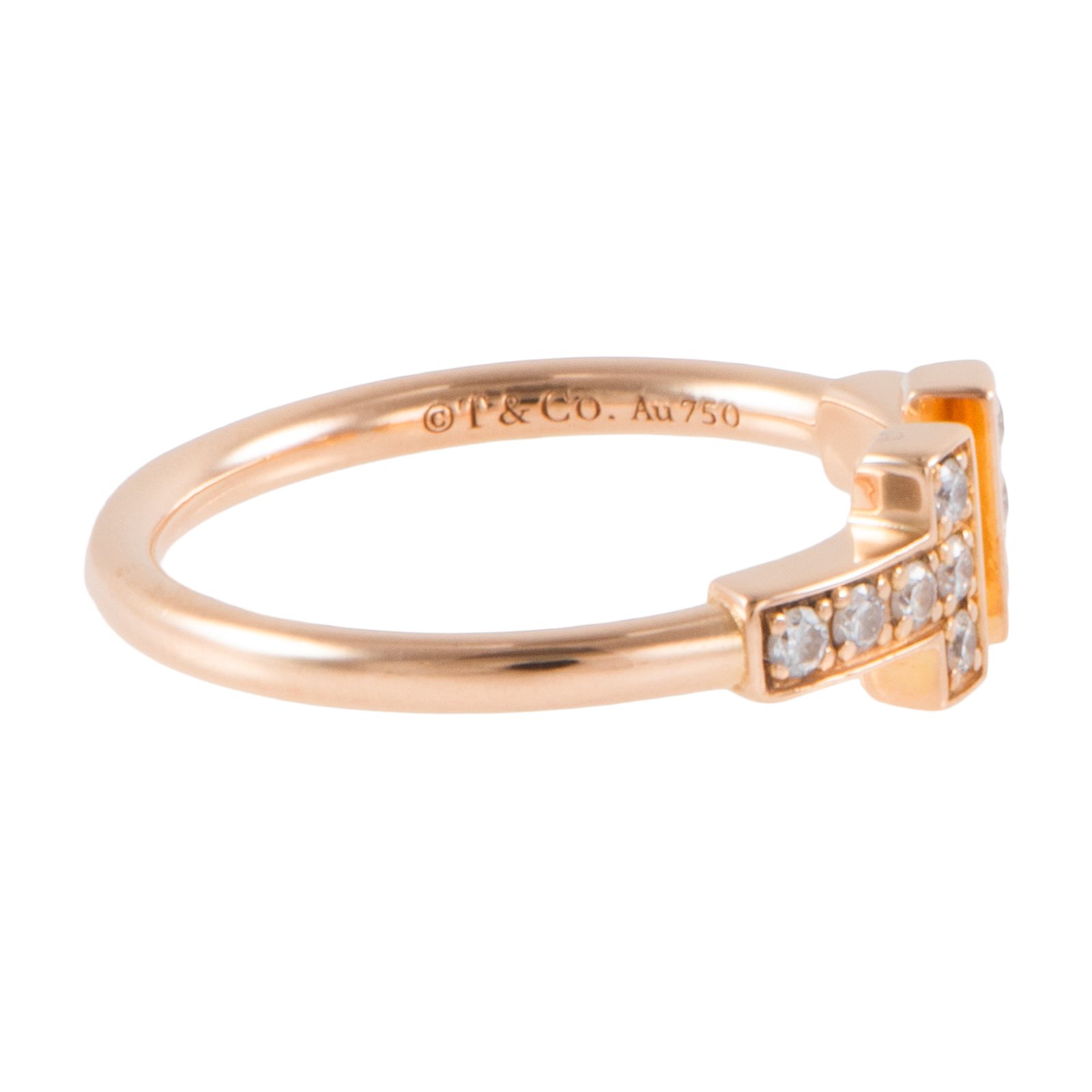 TIFFANY&Co. ティファニー T ダイヤモンド ワイヤー リング・指輪 9号