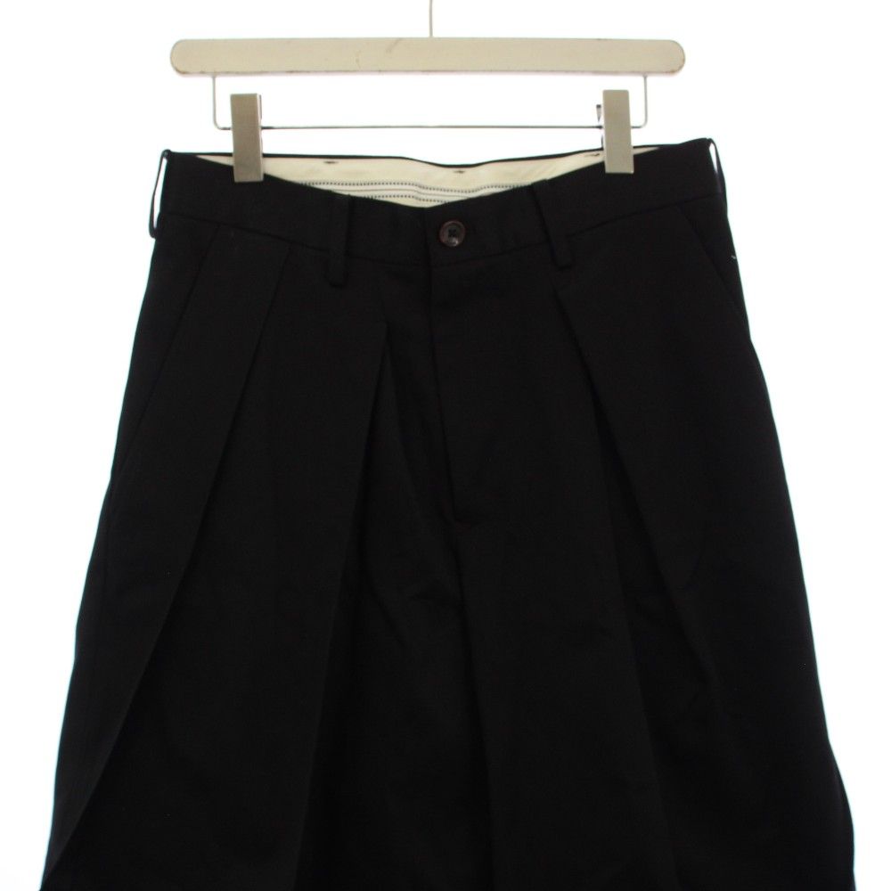 コッキ KOHKI Pleat-design pants タックパンツ ジップフライ 1 黒