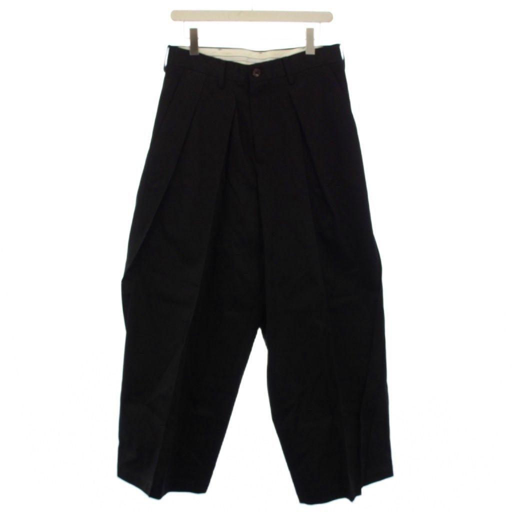 コッキ KOHKI Pleat-design pants タックパンツ ジップフライ 1 黒