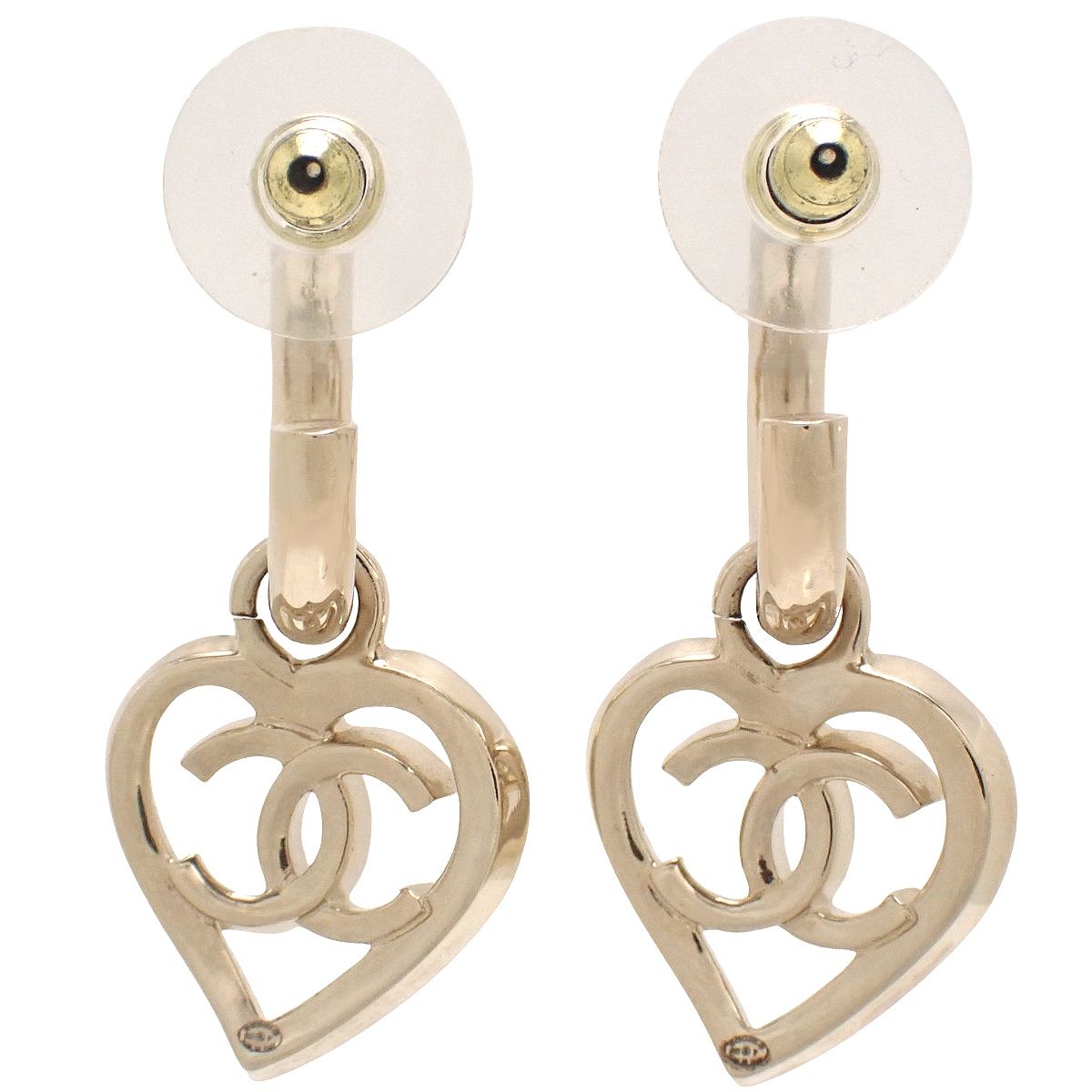 CHANEL(シャネル) ココマーク ハートピアス メタル(GP) ピアス