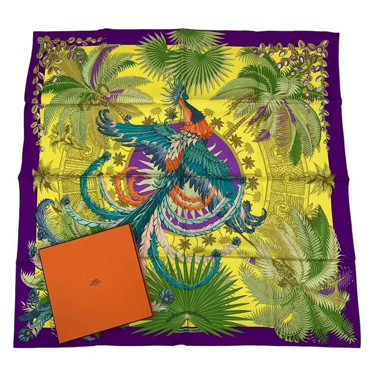 新品同様 HERMES エルメス カレ90 Mythiques phoenix 不死鳥の神話