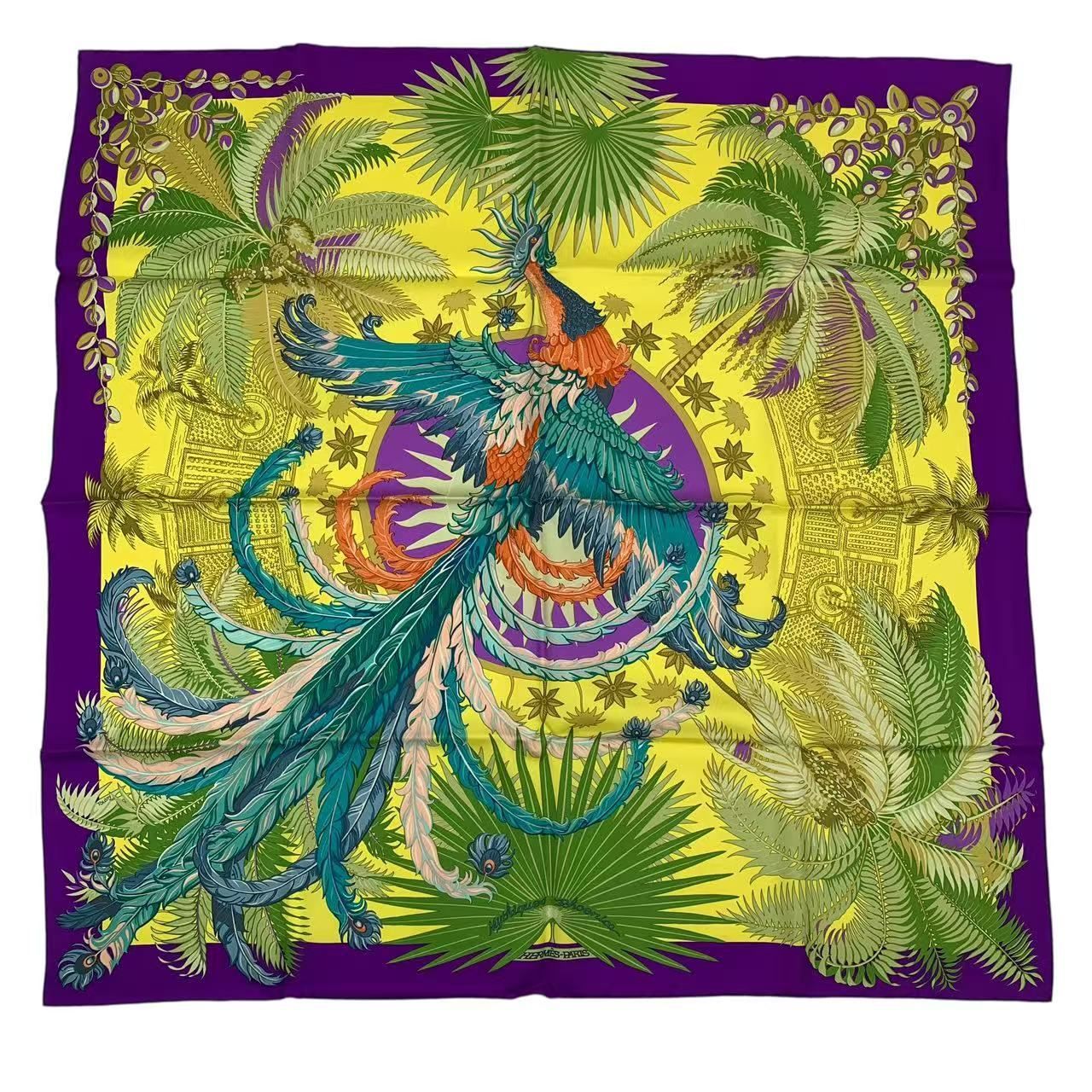 新品同様 HERMES エルメス カレ90 Mythiques phoenix 不死鳥の神話