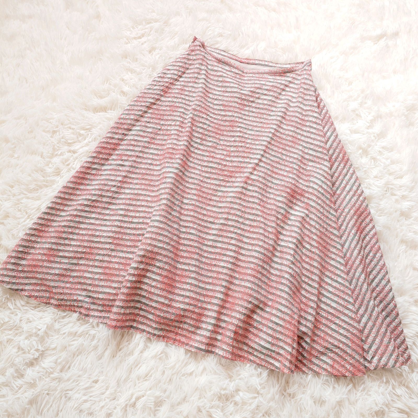 希少 一点物 ミナペルホネン mina perhonen フレア ロング スカート