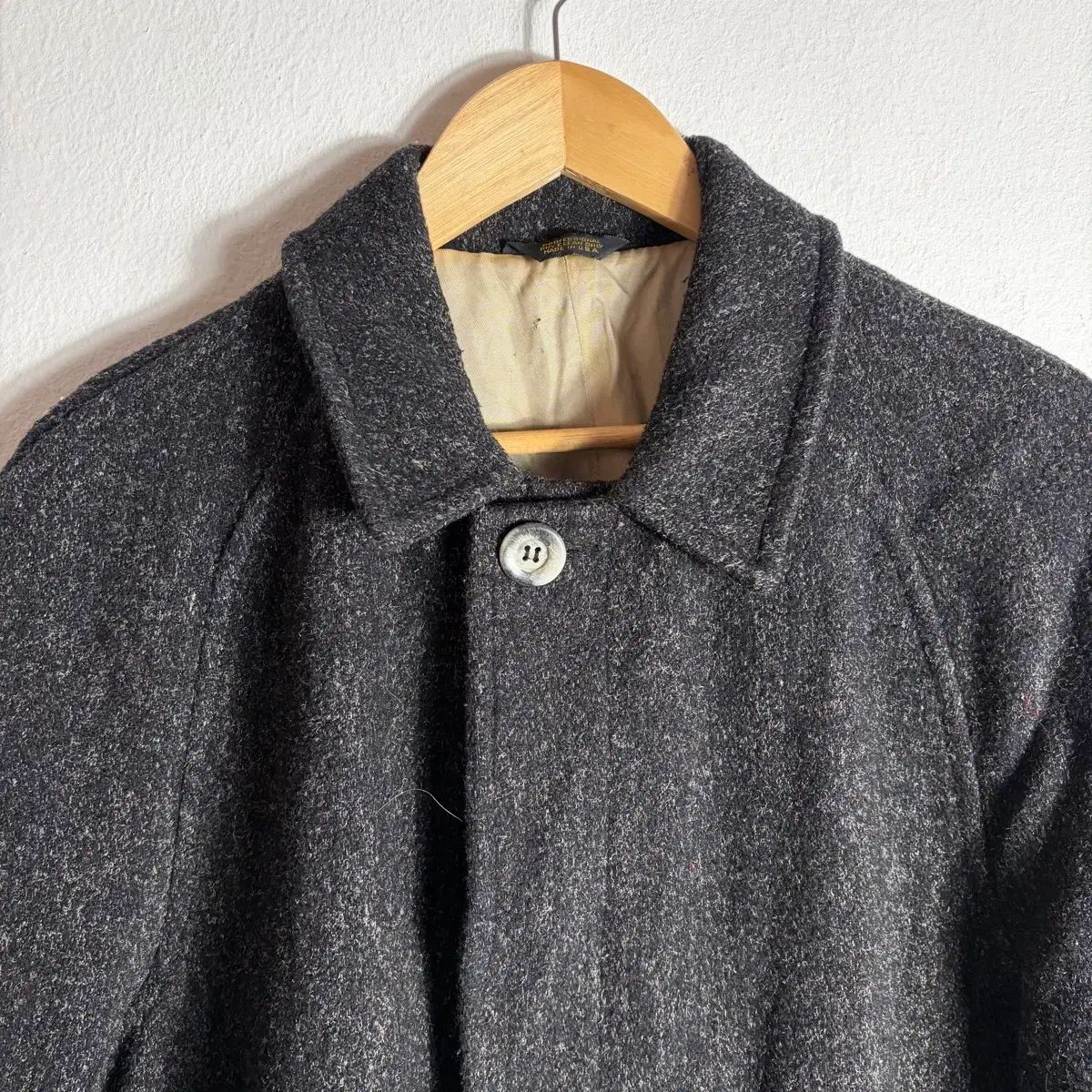 90s ヴィンテージ DARK GRAY ウール ロングコート (40) - メルカリ