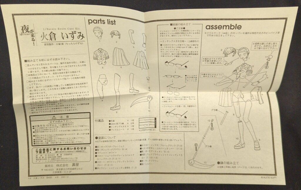 コトブキヤ 1/8スケールレジンキャストキット 原型 石塚源 火倉いずみ
