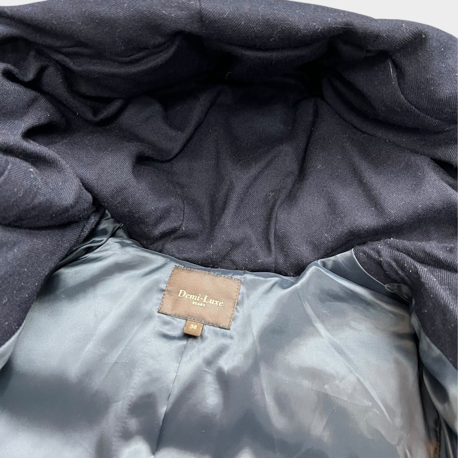 Demi-Luxe Beams ダウンジャケット デミルクス ビームス ネイビー 38 M 