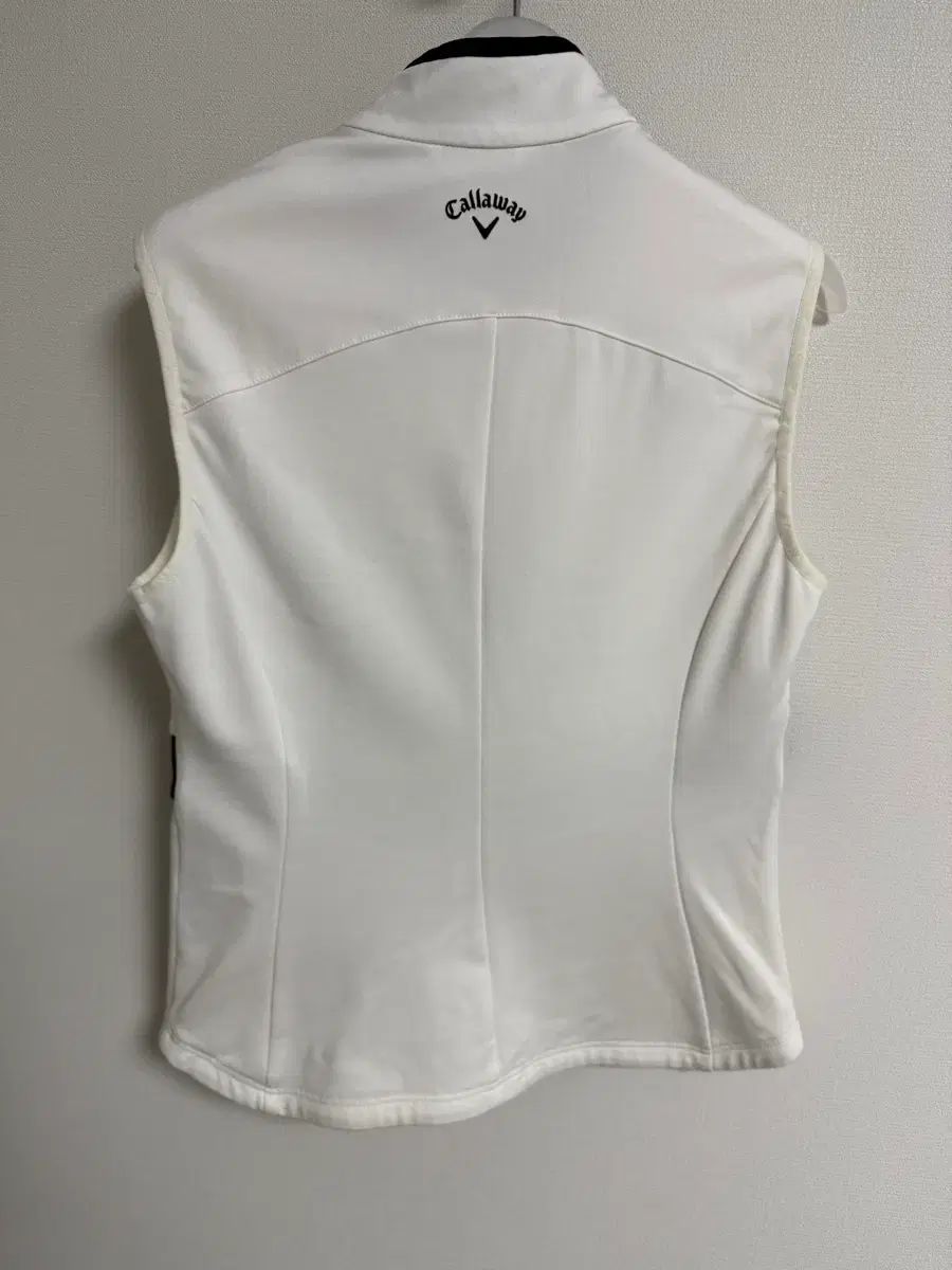 Callaway ホワイト ジップアップベスト キャロウェイ/ファーベスト/241-8214800/ジップアップ/ホワイトx