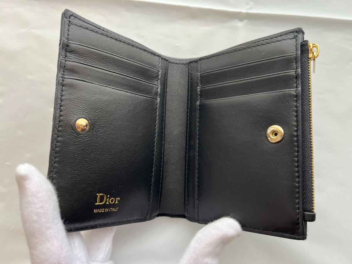 新品】ディオール レディディオール ダリア 財布 黒 リボン 26年新作 