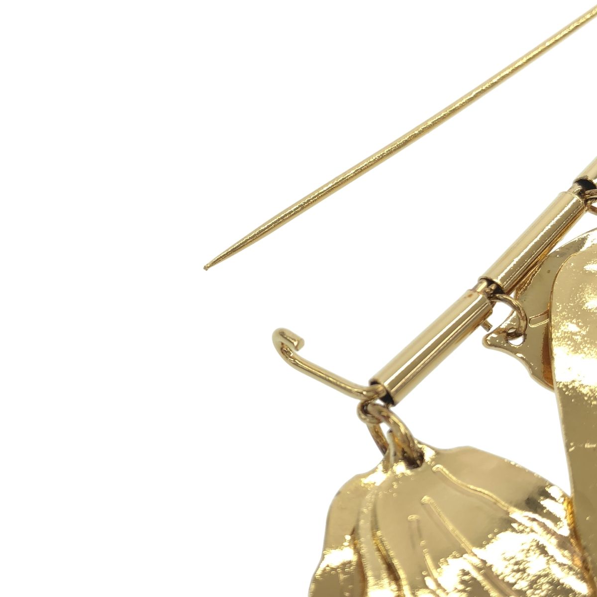 JIL SANDER ジルサンダー リーフモチーフブローチ ゴールド - メルカリ