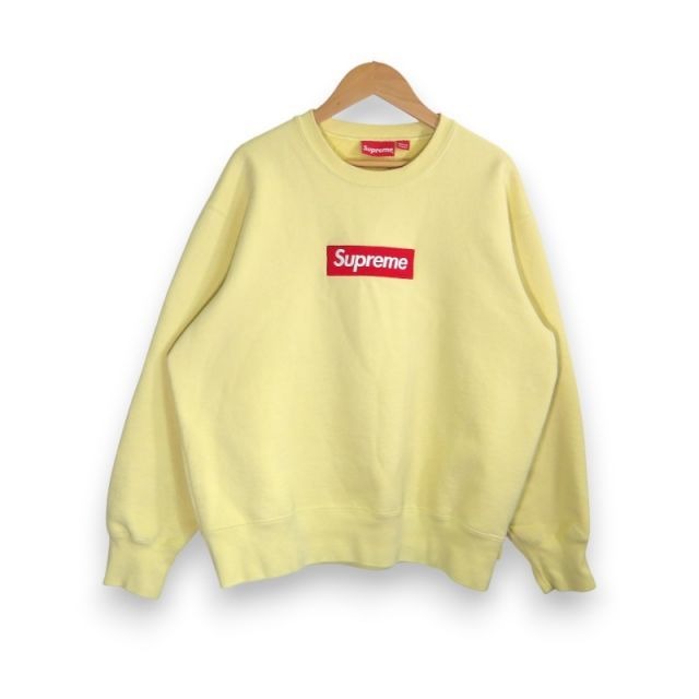 SUPREME 22aw BOX LOGO CREWNECK PALE YELLOW サイズS シュプリーム 