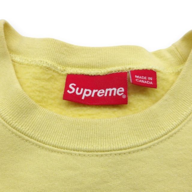 SUPREME 22aw BOX LOGO CREWNECK PALE YELLOW サイズS シュプリーム