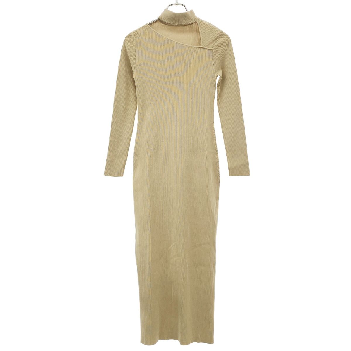 anuans 【未使用】デザインネックナローニットワンピース デザインネックナローニットワンピース