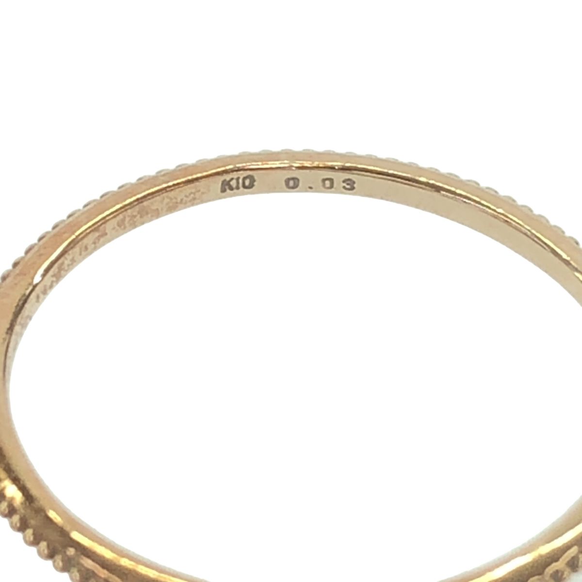 Enasoluna エナソルーナ K10 ベベダイヤリング ゴールド 11号 - メルカリ