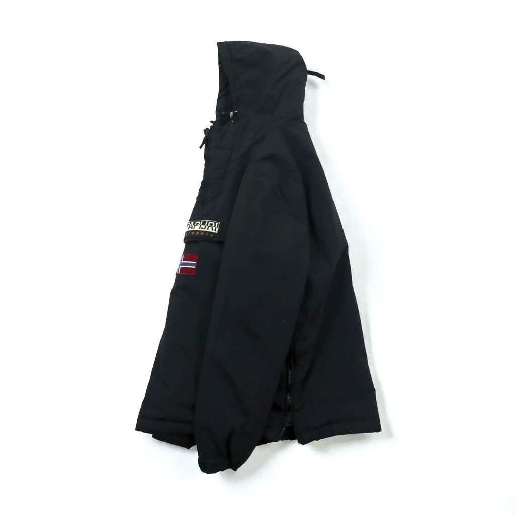 NAPAPIJRI フリース裏地 ハーフジップ 中綿 アノラックパーカー